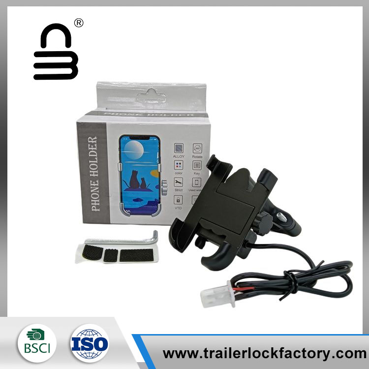 USB چارجر کے ساتھ موٹر سائیکل فون ہولڈر